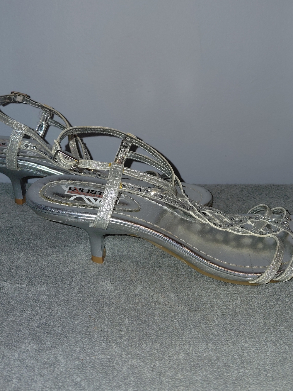 Unlisted Silver Braided Rhinestone Sandals - Picture 2 of 8